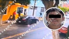 Momento exacto en el que 'El Luneta' fue atacado a balazos en la colonia Bondojito de la alcaldía Gustavo A. Madero, Ciudad de México.