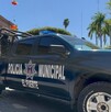 Patrulla de policía de Culiacán, Sinaloa en la calle.