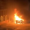 Captura de pantalla del video de uno de los vehículos incendiados en Teocaltiche Captura de pantalla del video de uno de los vehículos incendiados en Teocaltiche