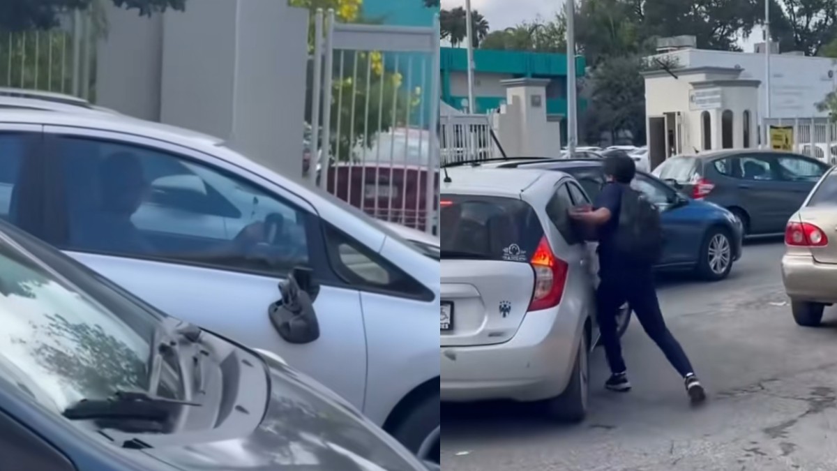 Estudiantes tratando de detener a hombre exhibicionista en Campus Medicina de la UANL Estudiantes tratando de detener a hombre exhibicionista en Campus Medicina de la UANL