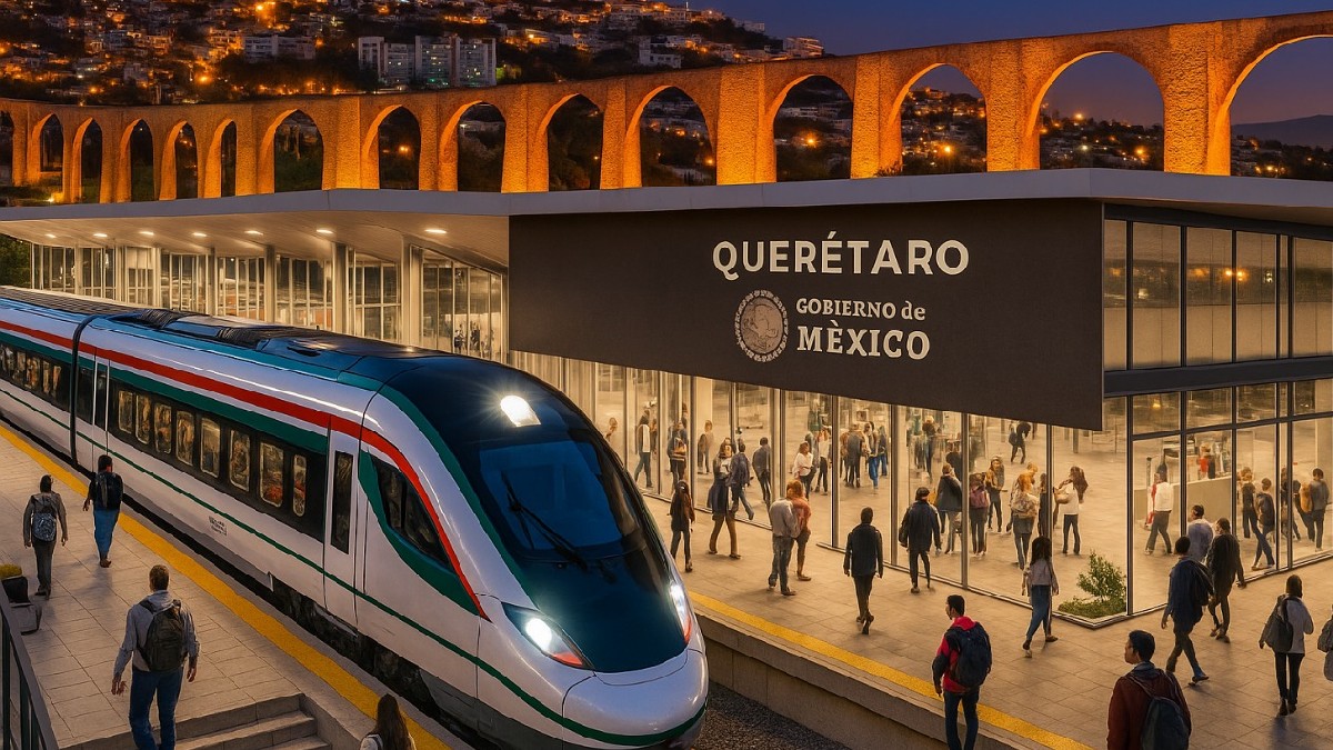 La inteligencia artificial de Gemini muestra a través de fotografías cómo se vería el Tren Interurbano en el estado de Querétaro. La inteligencia artificial de Gemini muestra a través de fotografías cómo se vería el Tren Interurbano en el estado de Querétaro.