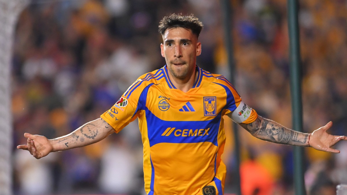 Fernando Gorriarán en festejo de gol ante Pumas durante el partido correspondiente a la jornada 17 del torneo Clausura 2025. Fernando Gorriarán en festejo de gol ante Pumas durante el partido correspondiente a la jornada 17 del torneo Clausura 2025.