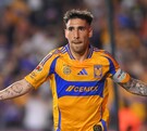 Fernando Gorriarán en festejo de gol ante Pumas durante el partido correspondiente a la jornada 17 del torneo Clausura 2025.