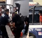 Uno de los hombres siendo detenido en Torreón.
