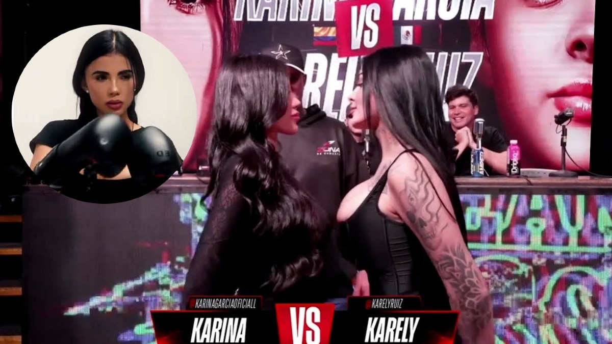 La modelo colombiana Karina García se sube al ring de boxeo y peleará con una mexicana Karely Ruiz en ‘Stream Fighters 4′ que se celebra en Colombia. La modelo colombiana Karina García se sube al ring de boxeo y peleará con una mexicana Karely Ruiz en ‘Stream Fighters 4′ que se celebra en Colombia.