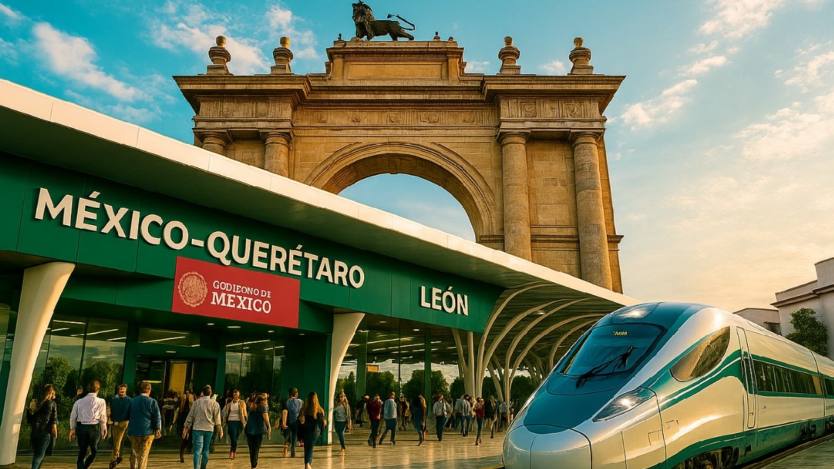 La inteligencia artificial de Gemini muestra a través de fotografías cómo se vería el Tren Interurbano en el municipio de León. La inteligencia artificial de Gemini muestra a través de fotografías cómo se vería el Tren Interurbano en el municipio de León.