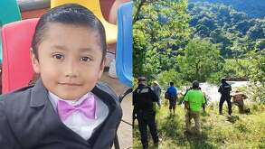 un niño y equipos de busqueda y rescate