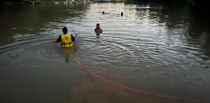 Operativo de búsqueda en el que se localizó el cuerpo de Alberto, joven que ingresó a nadar al Río Nazas.