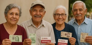 Adultos mayores reciben pago de la Pensión del Bienestar en México Adultos mayores reciben pago de la Pensión del Bienestar en México