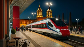 La inteligencia artificial de Gemini muestra a través de fotografías cómo se vería el Tren Interurbano en el estado de Guanajuato.