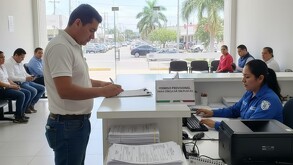 Imagen ilustrativa de un hombre tramitando el permiso para circular sin placas en Jalisco generada con Gemini IA