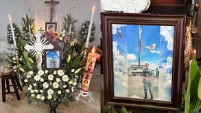 Fotografías y arreglos florales para Stephany Carmona, guardia nacional asesinada en Acapulco, Guerrero.