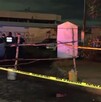 Puesto de comida acordonado por policías de la Ciudad de México, quienes recibieron el reporte del cuerpo de un hombre muerto. Puesto de comida acordonado por policías de la Ciudad de México, quienes recibieron el reporte del cuerpo de un hombre muerto.
