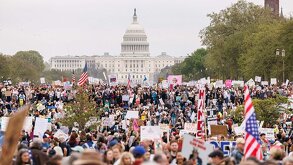 Protesta No Kings en Estados Unidos frente al Capitolio en Washington, D.C.