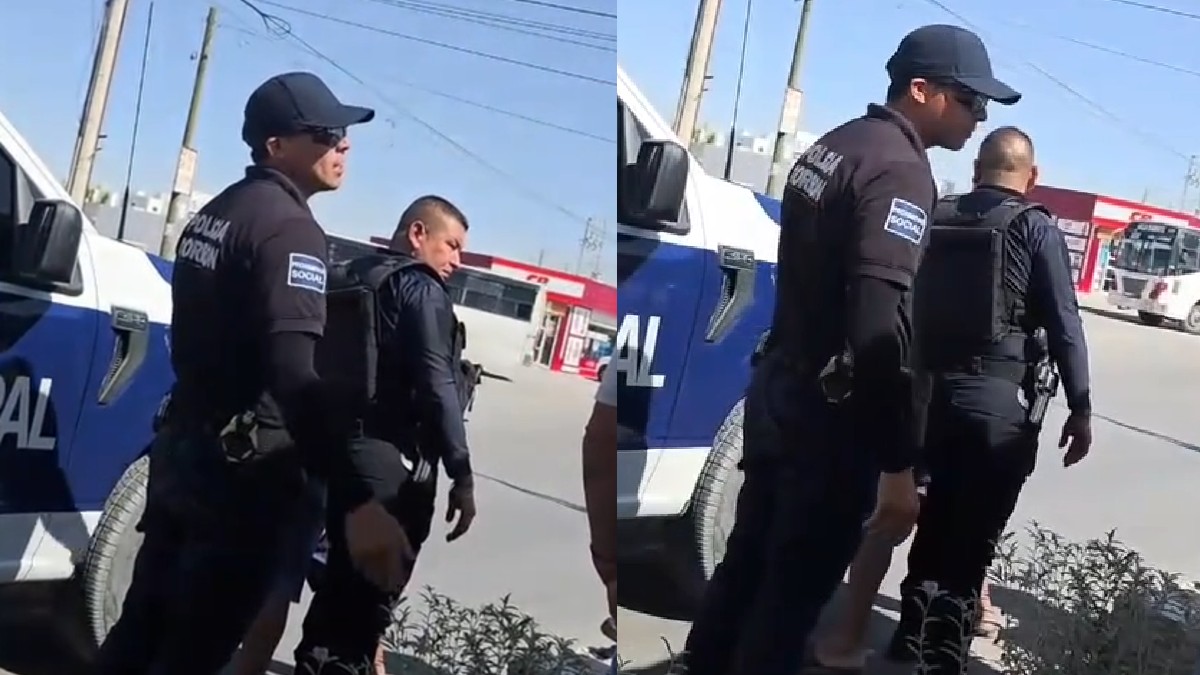 Elemento de la Policía de Torreón en un video viralizado en redes sociales Elemento de la Policía de Torreón en un video viralizado en redes sociales