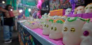 Calaveritas de azúcar de la Feria del Cartón de Guadalajara