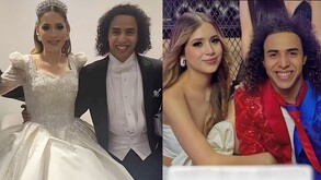 Naomy Villarreal y el comediante Kevyn Contreras