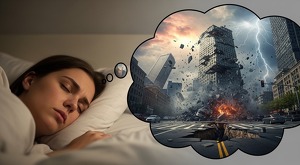 joven soñando con un terremoto