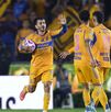 Jugadores de Tigres festejando un gol ante Necaxa en la jornada 13 del Apertura 2025. Jugadores de Tigres festejando un gol ante Necaxa en la jornada 13 del Apertura 2025.