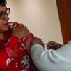 Enfermera vacunando a mujer en la Ciudad de México. Enfermera vacunando a mujer en la Ciudad de México.