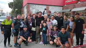 Álvaro Varela, ciclista regio con su familia