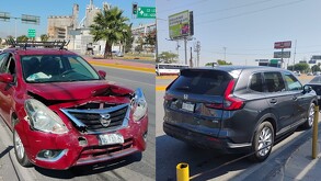 Una doble colisión por alcance, ocurrida de manera casi simultánea, sacudió el flujo vehicular del paso a desnivel 11-40 en el Miguel Alemán de Gómez Palacio.