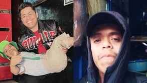Fotos de Francisco Pérez, alias el Medio Metro de Puebla, tras ser hallado muerto en una barranca.