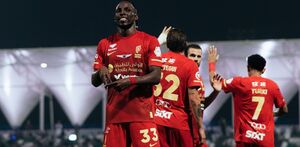 Julián Quiñones celebrando tras haber anotado tres goles en la Jornada 5 de la Saudi Pro League.