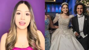 Naomy Villarreal y Kevyn Contreras en su boda