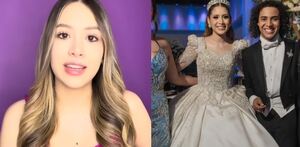 Naomy Villarreal y Kevyn Contreras en su boda