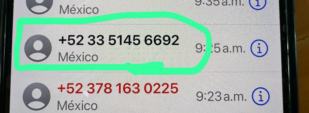 Números ligados a llamadas de fraude en Puerto Vallarta Números ligados a llamadas de fraude en Puerto Vallarta