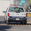 Patrulla de la Fiscalía de Jalisco del área del puesto de socorros entrando a la fábrica donde murió el trabajador Patrulla de la Fiscalía de Jalisco del área del puesto de socorros entrando a la fábrica donde murió el trabajador