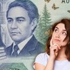 Mujer pensando si existe el billete de 2 mil pesos. Mujer pensando si existe el billete de 2 mil pesos.