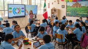 Salón de clases en escuela de Jalisco