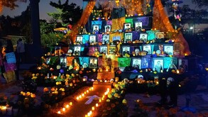 Altar de muertos realizado en el evento de Calaveritas de Zapopan