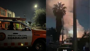 Movilización por incendio provocado por pirotecnia en Guadalupe, Nuevo León