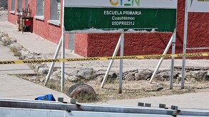 Estructura metálica que cayó a estudiante de primaria en San Pedro, Coahuila