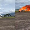 Capturas del video que muestran cómo ocurrió el impacto y posterior explosión de la avioneta en Venezuela Capturas del video que muestran cómo ocurrió el impacto y posterior explosión de la avioneta en Venezuela