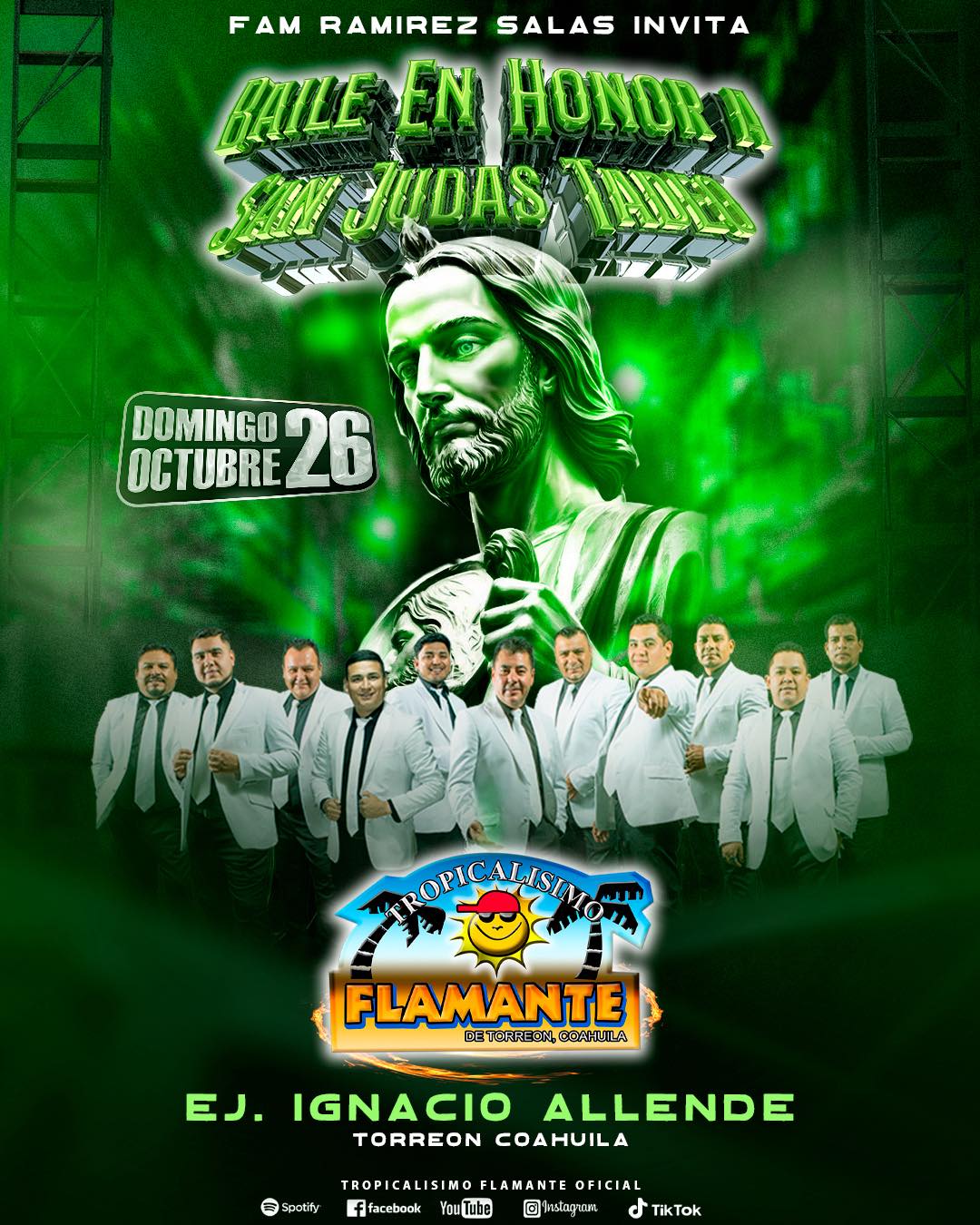 Flyer de Flamante en el ejido Ignacio Allende por el día de San Judas Tadeo Flyer de Flamante en el ejido Ignacio Allende por el día de San Judas Tadeo