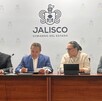 Autoridades de Jalisco durante ediciones pasadas de la conferencia de prensa en materia de seguridad Autoridades de Jalisco durante ediciones pasadas de la conferencia de prensa en materia de seguridad