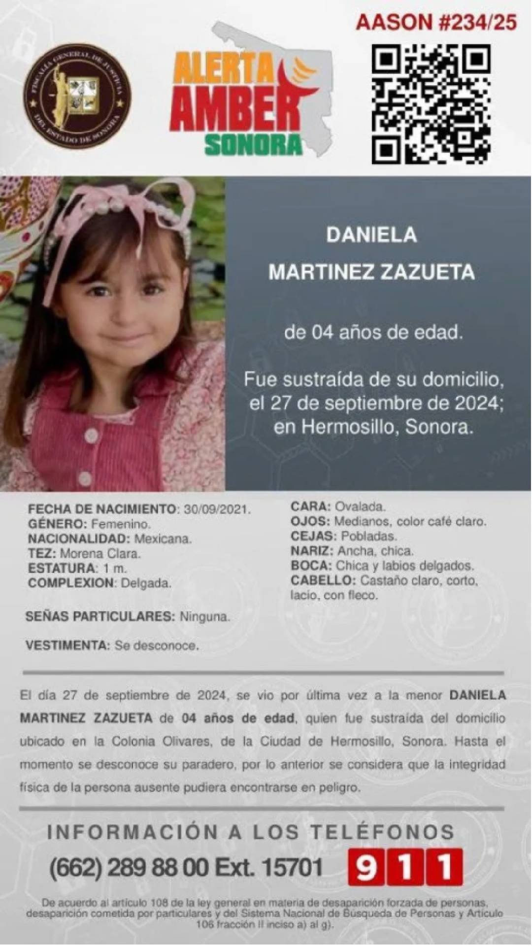 Ficha de búsqueda de Daniela Martínez Zazueta Ficha de búsqueda de Daniela Martínez Zazueta