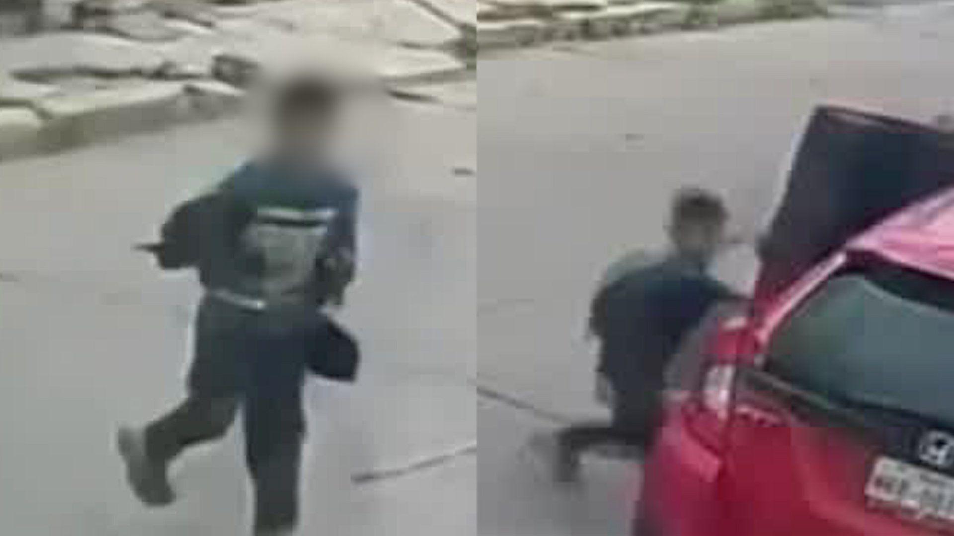 Un video captado por una cámara de seguridad muestra el momento en que el padre manda al menor a recoger las llaves del vehículo.