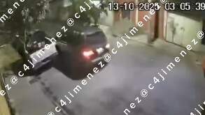 Imágenes de una cámara de seguridad que muestra el choque de un vehículo donde murieron 4 jóvenes en Nezahualcóyotl.