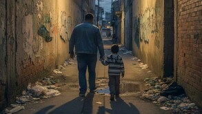 Imagen ilustrativa del caso del padre que intentó vender a su hijo por drogas generada con Gemini IA