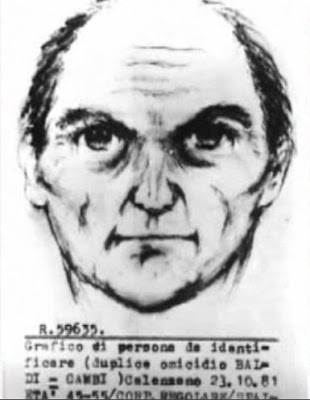Retrato en dibujo del supuesto Monstruo de Florencia real Retrato en dibujo del supuesto Monstruo de Florencia real