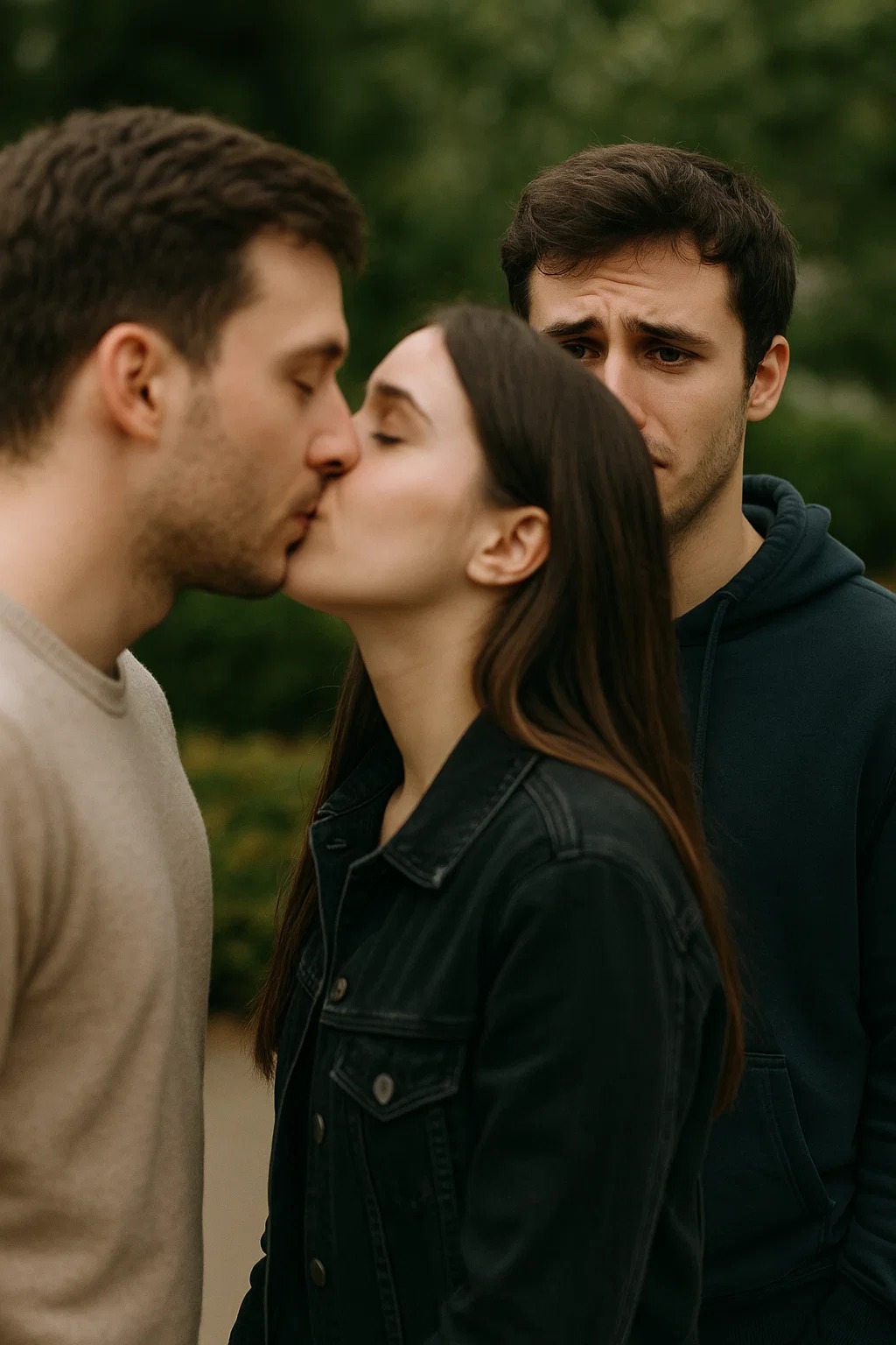 Hombre triste porque ve a su pareja siéndole infiel con otra persona, aunque sea en sus sueños le afecta Hombre triste porque ve a su pareja siéndole infiel con otra persona, aunque sea en sus sueños le afecta