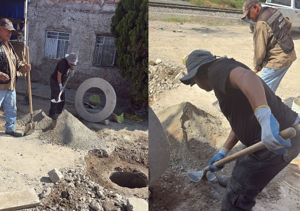 Albañiles y trabajadores municipales de Tlaquepaque reparando y tapando una alcantarilla en la colonia Las Juntitas donde cayó la bebé Albañiles y trabajadores municipales de Tlaquepaque reparando y tapando una alcantarilla en la colonia Las Juntitas donde cayó la bebé