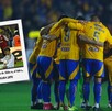 El equipo de Tigres formado junto a una imagen de la última victoria de Xolos en el Volcán, con gol de Dayro Moreno. El equipo de Tigres formado junto a una imagen de la última victoria de Xolos en el Volcán, con gol de Dayro Moreno.