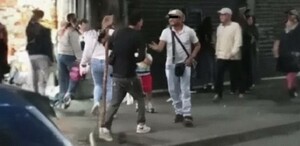 Extorsionador con un comerciante en el Centro Histórico de la Ciudad de México.