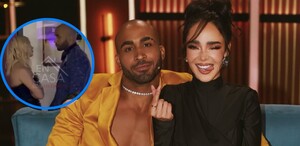 En la imagen se ve a Manelyk y Caramelo posando para la foto, caramelo con atuendo color mostaza y Manelyk de negro. Además se muertra otra imagen donde pelean.
